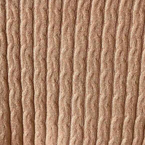 Olivaceous long sleeve sweater dress cashmere off shoulder bodycon cable size M - Picture 5 of 9